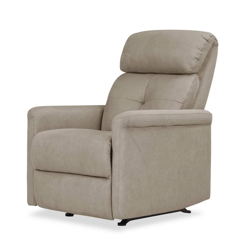Rocker in Stone Nubuck Fabric Recliner Chair by ProLounger 6 Rocker in Stone Nubuck Fabric Recliner Chair by ProLounger - Image 4