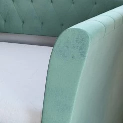 Hester Teal Contemporary Upholstered Velour Twin Size Daybed with Trundle by Boyd Sleep 8 Hester Teal Contemporary Upholstered Velour Twin Size Daybed with Trundle by Boyd Sleep -DealsProLounger Store teal boyd sleep daybeds ken947tevelcbtw c3 1000