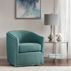 Memo Teal Multi 360° Swivel Chair by Madison Park 15 Memo Teal Multi 360° Swivel Chair by Madison Park -DealsProLounger Store teal multi madison park accent chairs mp103 0706 31 1000