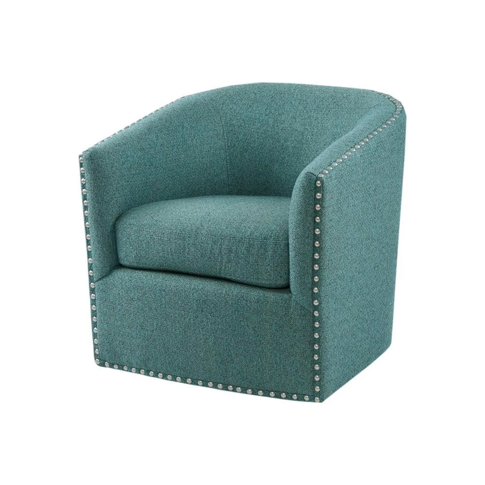 Memo Teal Multi 360° Swivel Chair by Madison Park 4 Memo Teal Multi 360° Swivel Chair by Madison Park - Image 2