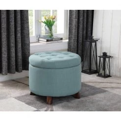 20.25 in. Teal Green Tufted Storage Ottoman with Legs by ORE International 9 20.25 in. Teal Green Tufted Storage Ottoman with Legs by ORE International -DealsProLounger Store teal ore international ottomans hb4767b 31 1000