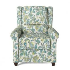 Round Arm Turquoise Green Multi-Floral Garden Inspired Print Fabric Push Back Recliner by ProLounger -DealsProLounger Store turquoise green multi floral garden inspired print prolounger recliners a193245 4f 1000