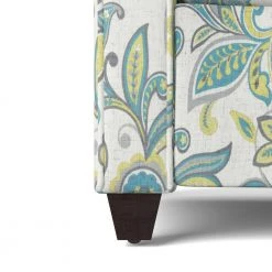 Round Arm Turquoise Green Multi-Floral Garden Inspired Print Fabric Push Back Recliner by ProLounger -DealsProLounger Store turquoise green multi floral garden inspired print prolounger recliners a193245 76 1000
