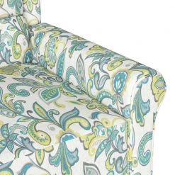 Round Arm Turquoise Green Multi-Floral Garden Inspired Print Fabric Push Back Recliner by ProLounger -DealsProLounger Store turquoise green multi floral garden inspired print prolounger recliners a193245 fa 1000