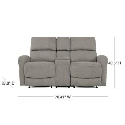 70.4 in. Warm Gray Chenille Polyester 2-Seater Reclining Loveseat with Power Storage Console by ProLounger -DealsProLounger Store warm gray chenille prolounger loveseats rcl53 brm16 2sc 40 1000
