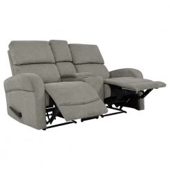 70.4 in. Warm Gray Chenille Polyester 2-Seater Reclining Loveseat with Power Storage Console by ProLounger