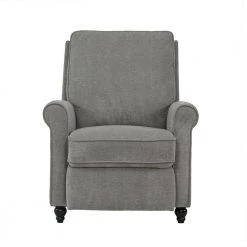 Warm Gray Chenille Fabric Push Back Recliner Chair by ProLounger -DealsProLounger Store warm gray chenille prolounger recliners a187107 1f 1000
