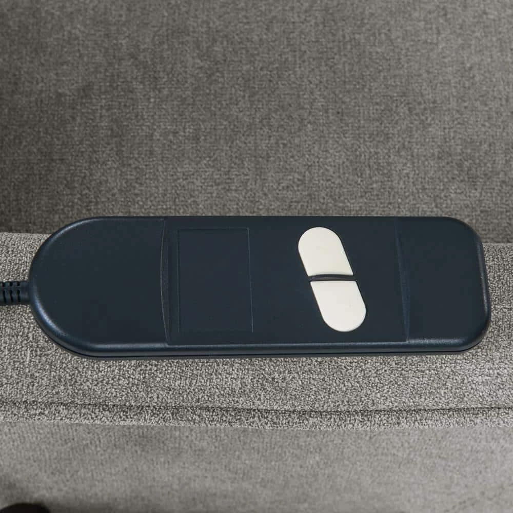 Classic Warm Gray Chenille Power Recline and Lift Wingback Chair by ProLounger 12 Classic Warm Gray Chenille Power Recline and Lift Wingback Chair by ProLounger - Image 10