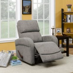 Rocker Recliner in Warm Gray Chenille by ProLounger -DealsProLounger Store warm gray prolounger recliners rcl53 brm16 rk 31 1000
