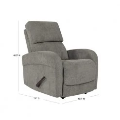 Rocker Recliner in Warm Gray Chenille by ProLounger -DealsProLounger Store warm gray prolounger recliners rcl53 brm16 rk 40 1000
