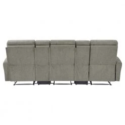 Warm Gray Chenille Recliner Sofa with Storage Console and USB Ports (3-Seat) by ProLounger -DealsProLounger Store warm gray prolounger sofas couches rcl53 brm16 3sc 66 1000