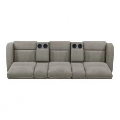 Warm Gray Chenille Recliner Sofa with Storage Console and USB Ports (3-Seat) by ProLounger -DealsProLounger Store warm gray prolounger sofas couches rcl53 brm16 3sc a0 1000