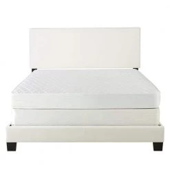 Barrett White Queen Upholstered Platform Bed by Boyd Sleep -DealsProLounger Store white boyd sleep platform beds hdbarwqn 4f 1000