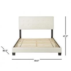 Channing White Full Tufted Upholstered Platform Bed by Boyd Sleep -DealsProLounger Store white boyd sleep platform beds hdchanwdb 40 1000
