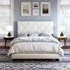 Danica White Faux Leather Full Upholstered Platform Bed Frame by Boyd Sleep
