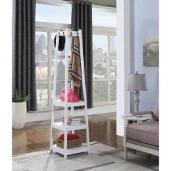 White 3-Tier Tower Shoe/Coat Rack by ORE International -DealsProLounger Store white ore international coat racks fw1275wb 31 1000