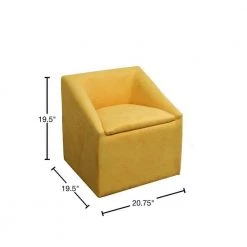 20.75 in. Kid's Yellow Accent Chair with Storage by ORE International -DealsProLounger Store yellow ore international accent chairs hb4428b 40 1000