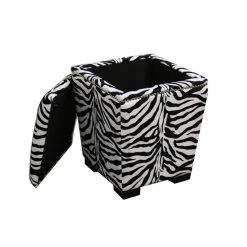 19.5 in. Zebra Storage Ottoman by ORE International 11 19.5 in. Zebra Storage Ottoman by ORE International -DealsProLounger Store zebra print ore international ottomans hb4435b c3 1000